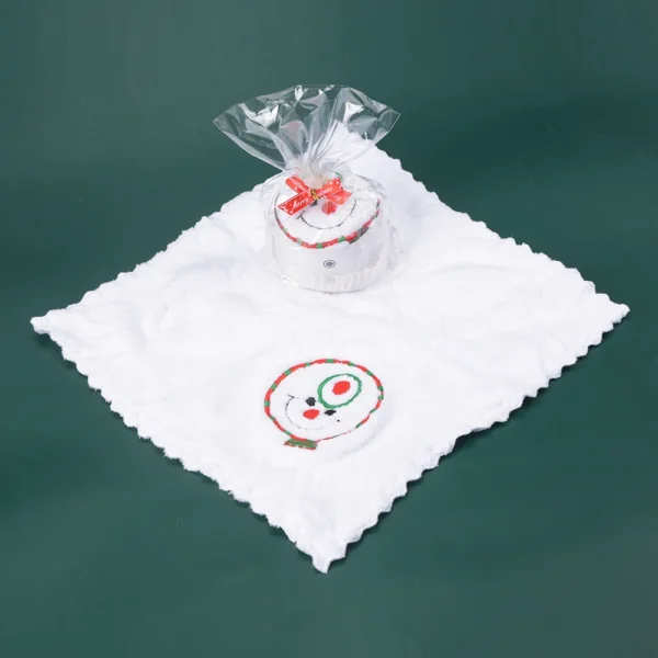 3pcs Christmas Soft New Christmas Hand towel Red Santa New Year gift Hand wash Face towel Home bathroom - Image 2