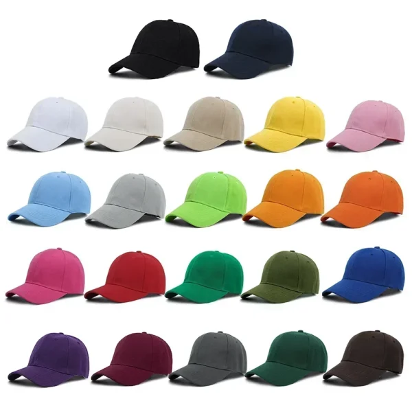 Solid Color Twill Plain Soft Top  Acrylic Sports Cap Dad Hats Adjustable Blank Custom Unstructured Baseball