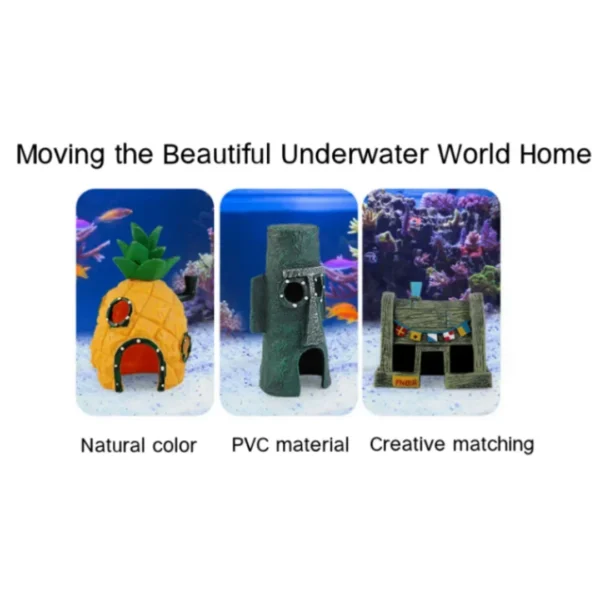 CuteAquarium Resin Castle Fish Tank Decorations Castle Tower Ornaments Fish Tank Hiding Cave Aquarium Accessories Decoration - Image 4