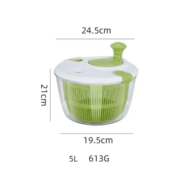 Salad Spinner Dryer Fruit Drain Basket Hand Crank Vegetable Dryer Centrifuge Food Dehydrator Fruits Basket Kitchen Accessories - Image 6