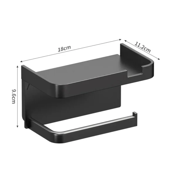 Bathroom Roll-Free Punch-Free Storage Rack for Toilet Paper Placement and Paper Tube Storage - Image 6