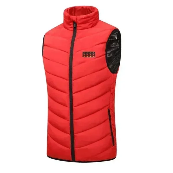 21 Zone Heating Vest Men's USB Infrared Thermal Jacket Smart Heating Clothes New Winter Cold-proof Thick Sleeveless Coat Hiking - Image 6