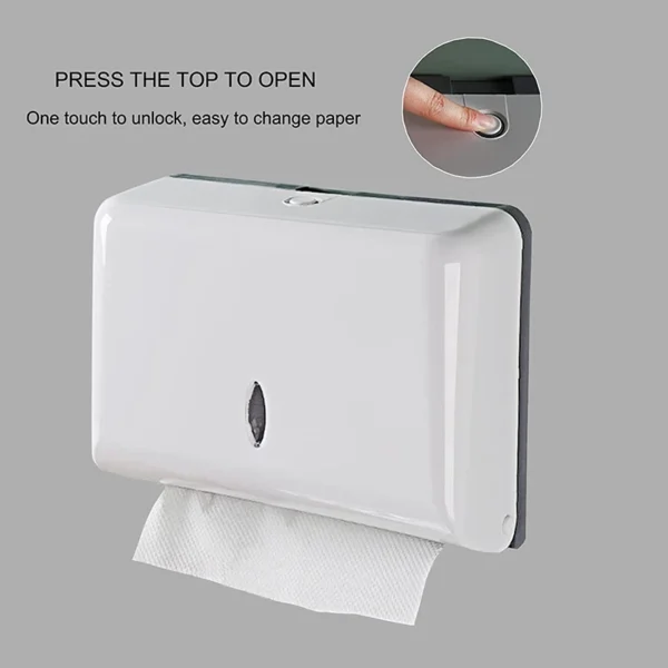 Punch Free Tissue Dispenser Hand Wiping Paper Box Wall Mounted Household Toilet Paper Drawer Washroom Paper Towel Storage Racs - Image 4