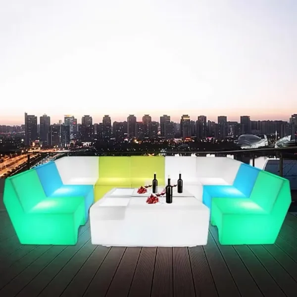 LED light sofa coffee table combination bar club KTV room card seat table and chair creative personality furniture counter chair - Image 4