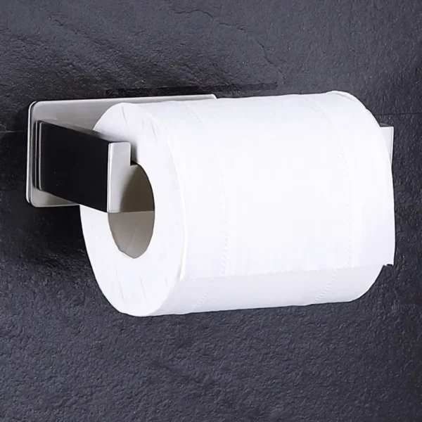 High Quality 304 Stainless Steel Roll Paper Holder Nail-free Toilet Tissue Kitchen Towel Roll Dispenser Bathroom Accessories - Image 3