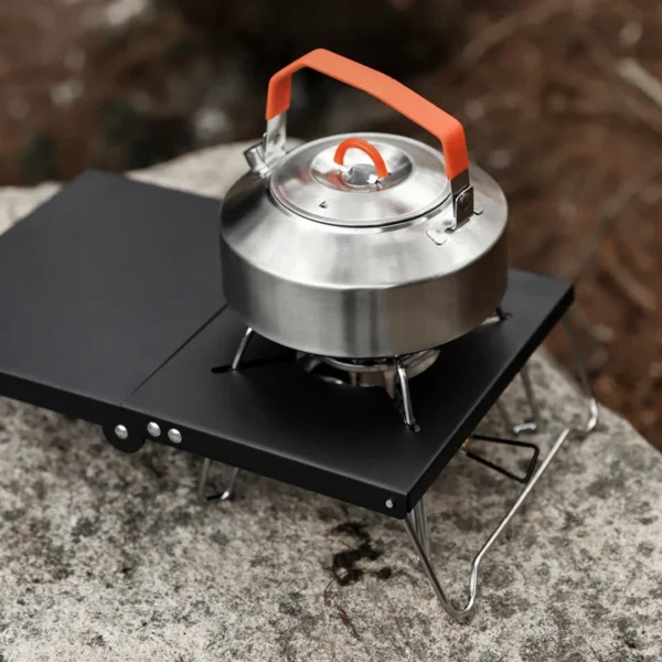 PACOONE Outdoor Camping Spider Stove Table Folding Portable Mini Table Insulated Stainless Steel Heating BBQ Gas Stove Bracket - Image 4