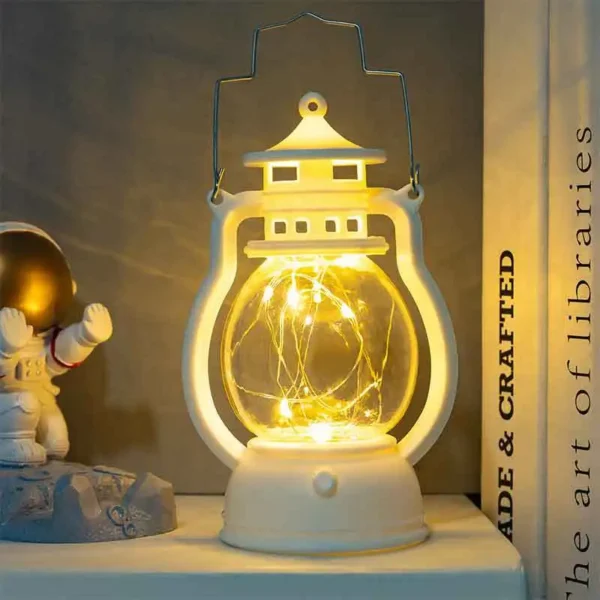 Led Lantern Retro Night Light Decoration Lantern Halloween Vintage Castle Hanging LED Light Retro Hanging Candle Holder Lantern - Image 5