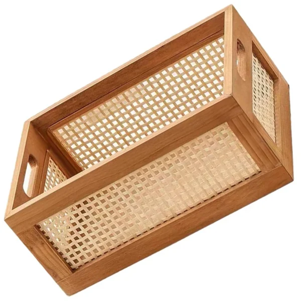 Decorative Basket Book Storage Woven Baskets For Storage Basket Organizing Nursery Bedroom Rattan Bathroom - Image 5