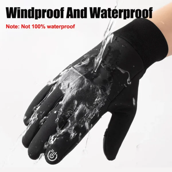 Winter Flip Open Two Finger Gloves Men Women Warm Touch Screen Gloves Outdoor Windproof Waterproof Cycling Skiing Fishing Gloves - Image 2