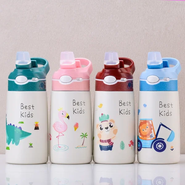 400ML Children Thermos Water Bottle Kids Thermos Mug Baby Duck Billed Straw 316 Stainless Steel Vacuum Flasks Tumbler Thermo Cup - Image 2