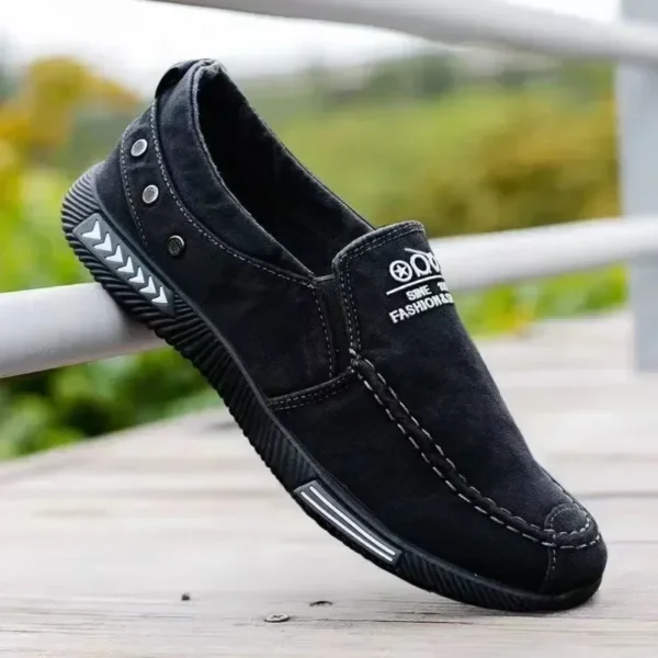 Denim Men's Canvas Shoes Slip on Sneakers Male for Summer 2024 New Outdoor Driving Moccasin Trendy Vintage Loafers Shoes for Men - Image 3