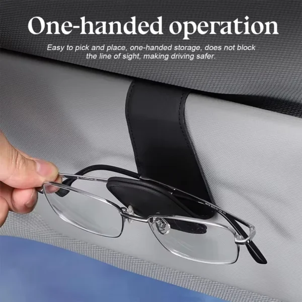 Universal Car Auto Sun Visor Glasses Box Sunglasses Clip Card Ticket Holder Stand Fastener Pen Case Eyeglasses Car Accessories - Image 2