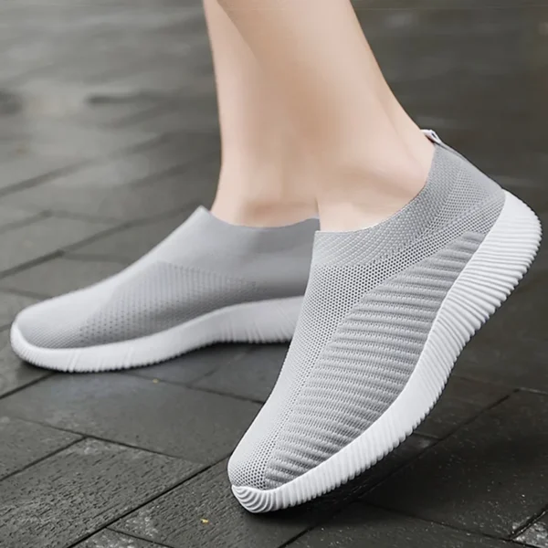 Women Shoes Breathable Flats Elastic Flat Shoes For Women Sneakers Zapatos Mujer Spring Summer Footwear Lightweight Sports Shoes - Image 5