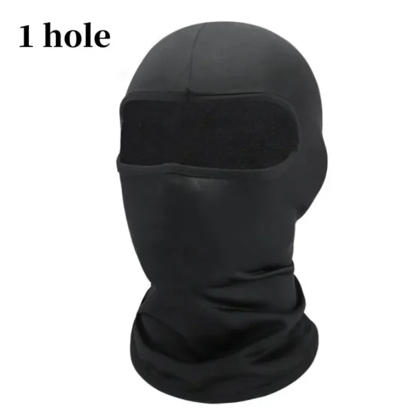 Black Full Face No Hole Cover Hat Women Men Army Tactical Cs Balaclava Cap Sun Uv Protection Bike Motorcycle Multi-Hole Ski Mask - Image 3