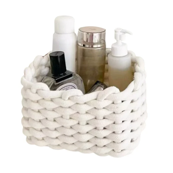 Rustic Retro Desktop Storage Basket Makeup Brush Desktop Sundries Organizer for Home Bathroom Accessories - Image 4