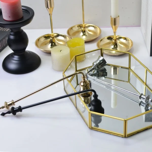 1pc Metal Candle Snuffer Gold/Black/Silver Bell-shape Fire Extinguisher Wick Cover 19.5cm Handle Vintage Decor Home SPA Hotel - Image 5