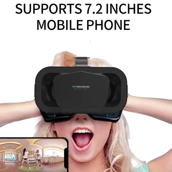 G10 IMAX Giant Screen VR Glasses 3D Virtual Reality Box Google Cardboard Helmet for 4.7-7 inch Smartphone Support Joystick