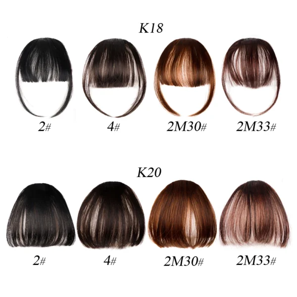 Synthetic Air Bangs Natural Short Brown Black Fake Hair Fringe Extension 1 Clip In Hairpieces Accessories For Women Girl - Image 4