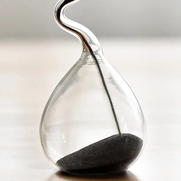 Curve Design Black Hourglass Modern Style Home Decor Accessories Glass Craft Simple Interior Table Ornament Aesthetic Sand Clock - Image 5