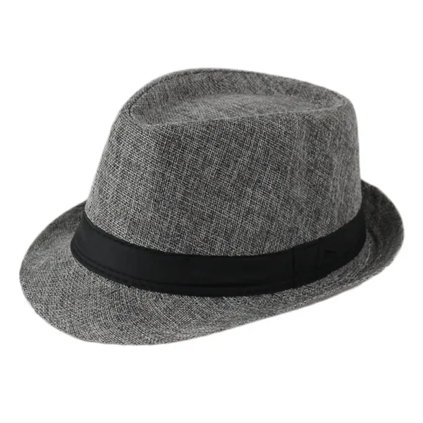 Linen Panama Solid  Jazz Hat Cowboy  Men's Women's Children's British Sun Hat - Image 4