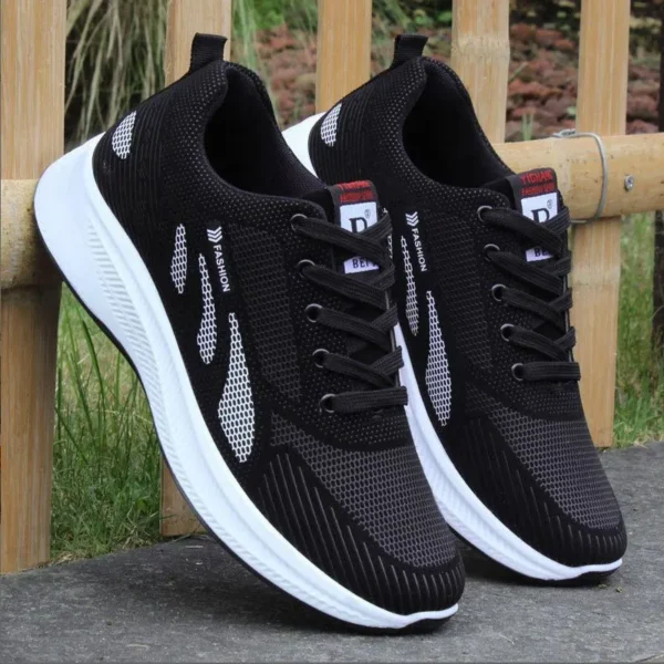 2024 summer new leather non-slip waterproof sports shoes walking shoes all casual fashionable shoes men's running shoes - Image 5