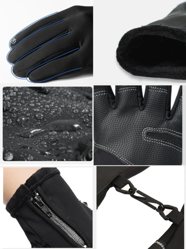 Winter Gloves for Men Womens Waterproof Cycling Gloves Touch Screen Anti-Slip Gloves running skiing hiking rock climbing - Image 3