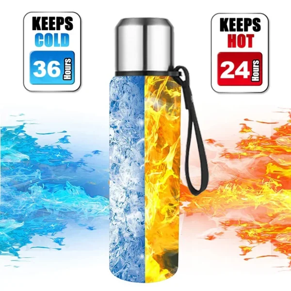 304 Stainless Steel Thermos Bottle Large Capacity Vacuum Flask Insulated Tumbler with Rope for Tea Drinks Cold and Hot  Water - Image 4