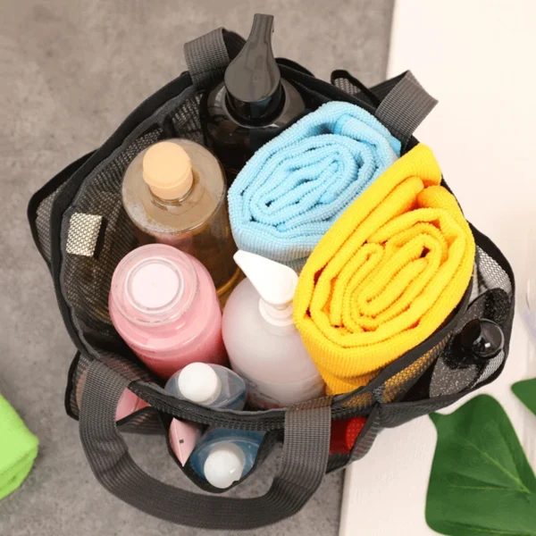 Mesh Shower Caddy Portable for College Dorm Large Bathroom Tote Bag Durable with 8 Pockets xqmg Bags Baskets Kitchen Organizatio - Image 6