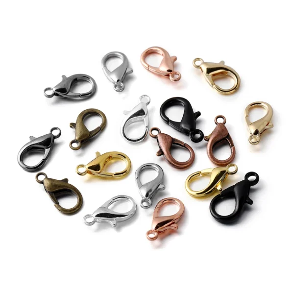 100pcs/lot Metal Lobster Clasps for Bracelets Necklaces Hooks Chain Closure Accessories for  DIY Jewelry Making Findings - Image 4