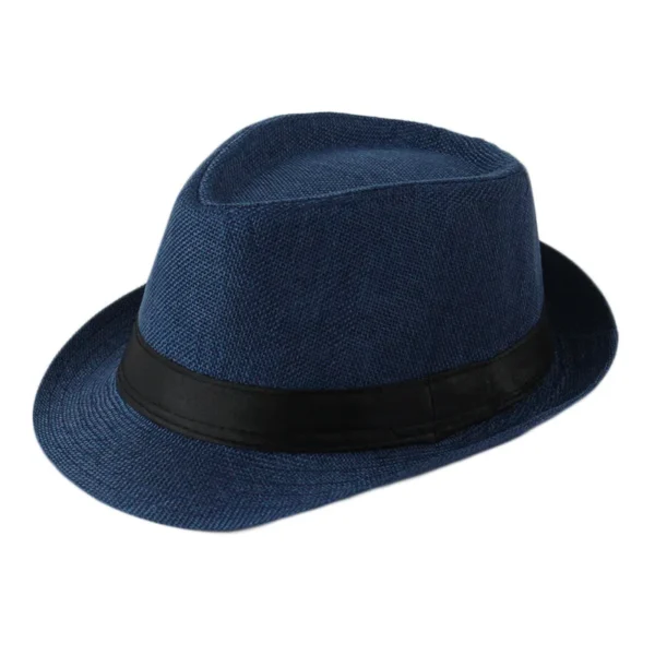 Linen Panama Solid  Jazz Hat Cowboy  Men's Women's Children's British Sun Hat - Image 3