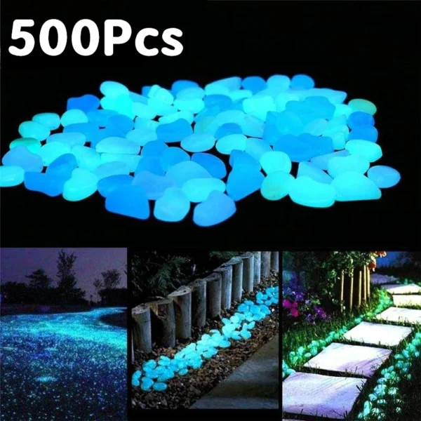 Luminous Stones Glow In The Dark Pebbles Glowing Stones Outdoor Walkways Home Garden Yard Decor Fish Tank Pebble Rocks