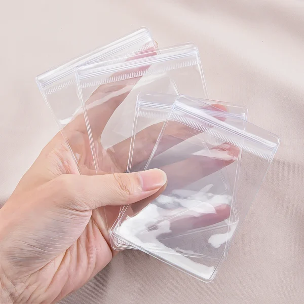 20Pcs Transparent Jewelry Pouches Anti-Oxidation Zip Lock Storage Bags for Earring Necklace Bracelet DIY Display Packaging - Image 4