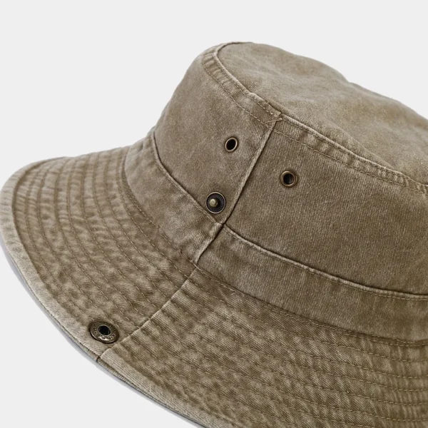 Cotton Stone-Washed Sun Hats for Men Women Wide Brim Fishing Hat Summer Bucket Hat Outdoor Safari Boonie Cap - Image 5