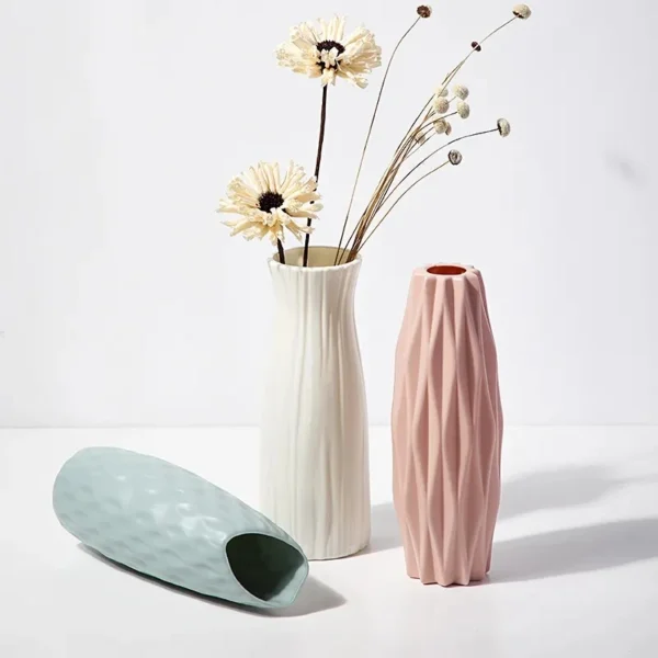 1pc Nordic Plastic Vase Simple Small Fresh Flower Pot Storage Bottle for Flowers Living Room Modern Home Decorations Ornaments - Image 3