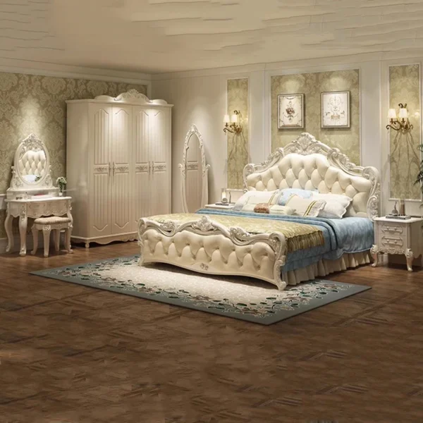 Princess Modern Designer Bedroom Set Double High End Bedding Luxury Bedroom Set Girl Design Letti E Mobili Nordic Furniture