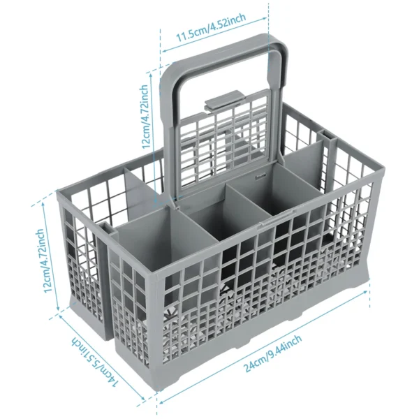 Dishwasher Cutlery Basket Universal Foldable Dishwasher Basket Replacement Rack Accessory Cutlery Holder for Kitchen Fork Spoon - Image 4