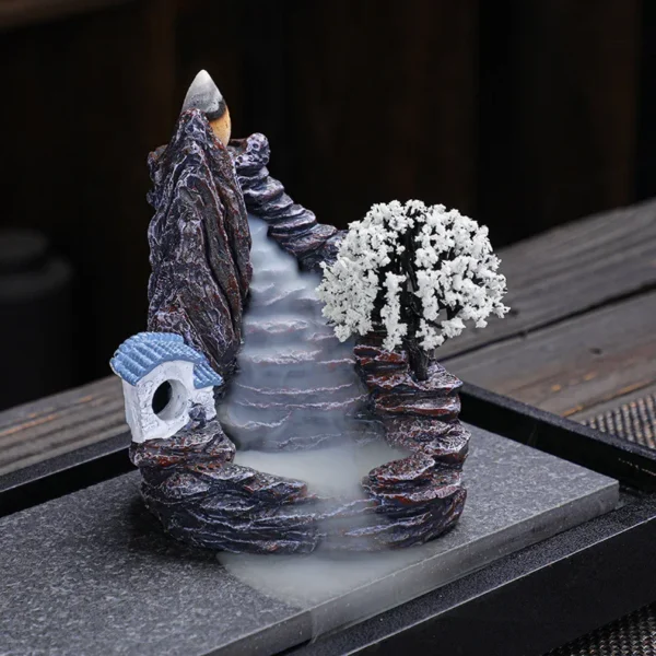 2024 Resin Reflux Incense Burner Tower Sandalwood Decoration Home Indoor Aromatherapy Mosquito Repellent Incense Burner Ornament - Image 3