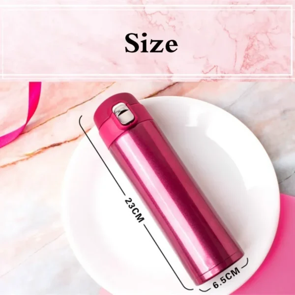 500ML Stainless Steel Bouncing Cover Vacuum Flask Thermos Cup Coffee Tea Milk Thermo Bottle - Image 4