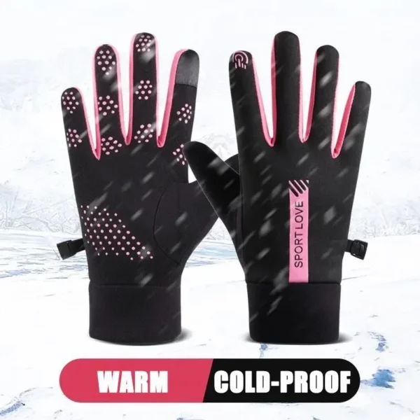 Winter Gloves Women Cycling Bike Thermal Fleece Cold Resistance Wind Waterproof Bicycle Warm Outdoor Running Skiing Mittens