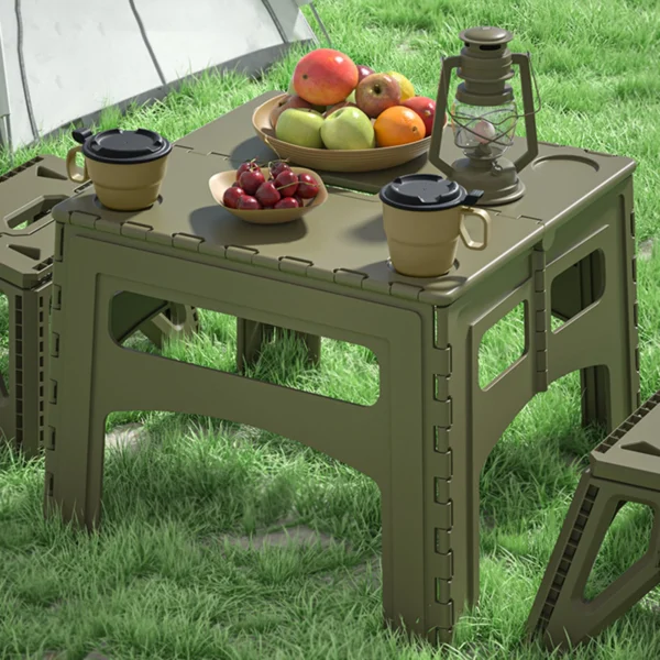 Outdoor Folding Table Lightweight Picnic Table Portable Camp Table Camping TableDesk Furniture for Backpacking Cooking, Garden - Image 2