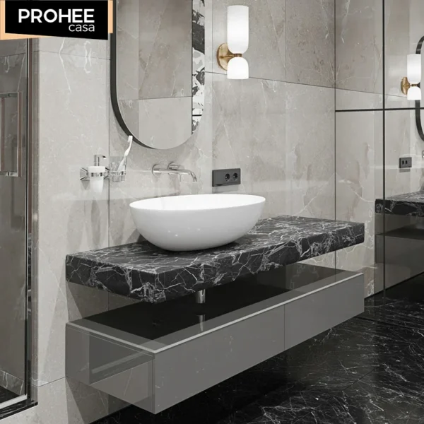 Marble Washstands, Hotel and Home Bathroom Furniture, Marble Vanity Cabinets & Sinks, Sink Sets，Pvc Wood Cabinet and Sink - Image 3