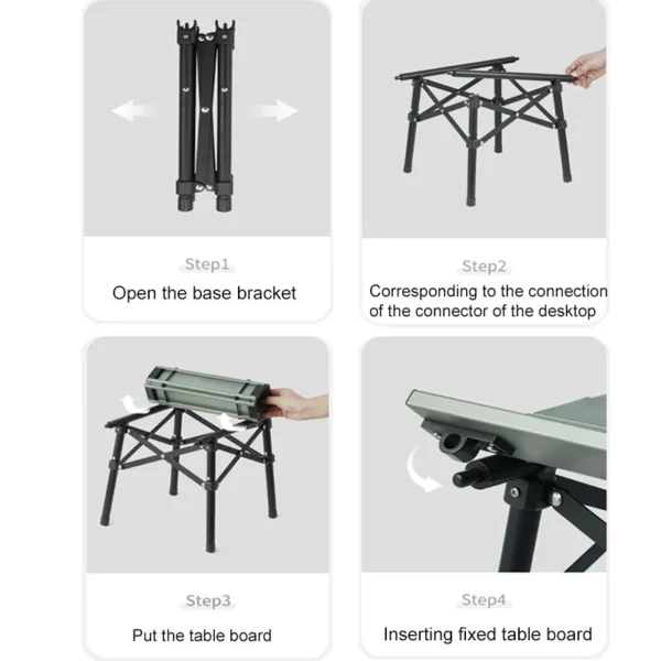 Naturehike Aluminum Alloy Folding Table Outdoor Camping Portable Barbecue Table Camping Picnic Table - Image 5