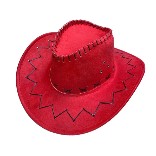 Hat for Men and Women Outdoor Use Large Brim Water Droplet Sunscreen Hat American Style Western Cowboy Hat Couple Jazz Top Hat - Image 2