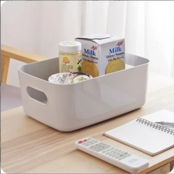 Storage Basket Three Sizes Rectangular Cosmetic Sorting Box Kitchen Storage Box Snack Storage Basket for Kitchen Bedroom Office - Image 4