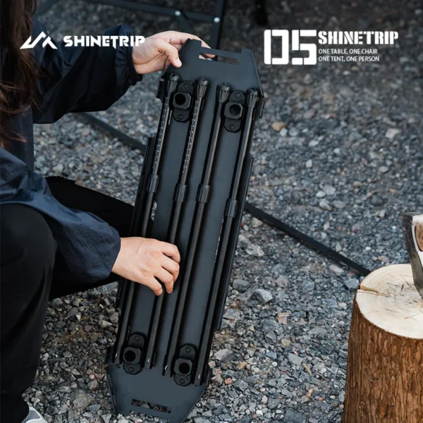 ShineTrip Outdoor 05 Aluminium Skateboard Table Tactical System Camping Table Portable Folding Storage Expandable Diversified - Image 4