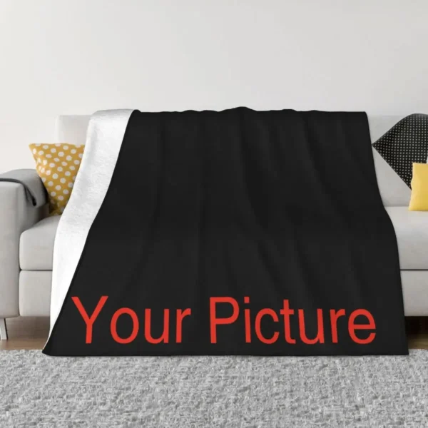 Your Picture Blanket Cover Coral Fleece Plush Customized DIY Print on Demand Dropshipping Warm Throw Blankets for Bed Bedspread