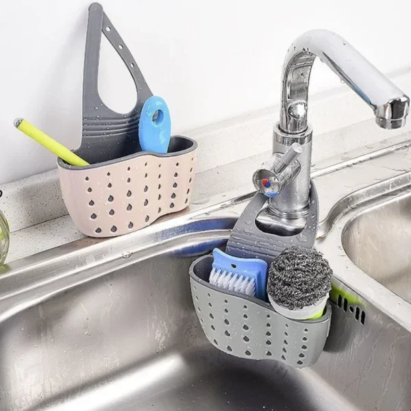 Adjustable Sink Drainer Kitchen Storage Basket Sponge Pool Hanging Bag Supplies Kitchen Accessories Organizer Household Items - Image 5