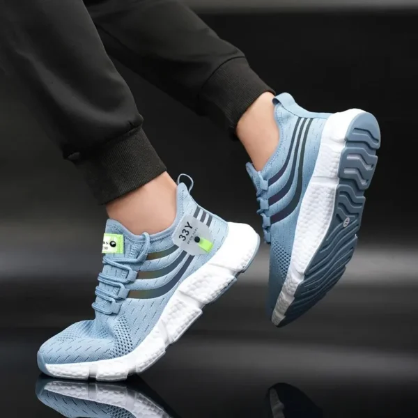 Men Casual Sport Shoes Breathable Lightweight Sneakers Outdoor Mesh Black Running Shoes Athletic Jogging Tenis Walking Shoes - Image 2