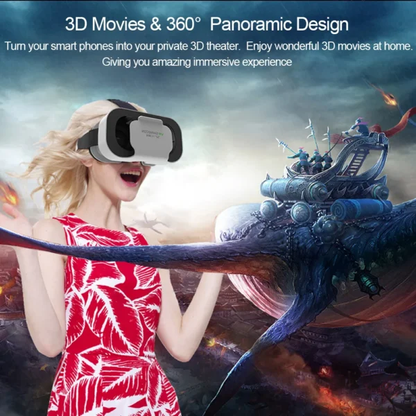 Shinecon Viar Virtual Reality VR Glasses Headset 3D Device Helmet Goggles Lenses For Smartphone Smart Phone With Game Controller - Image 6