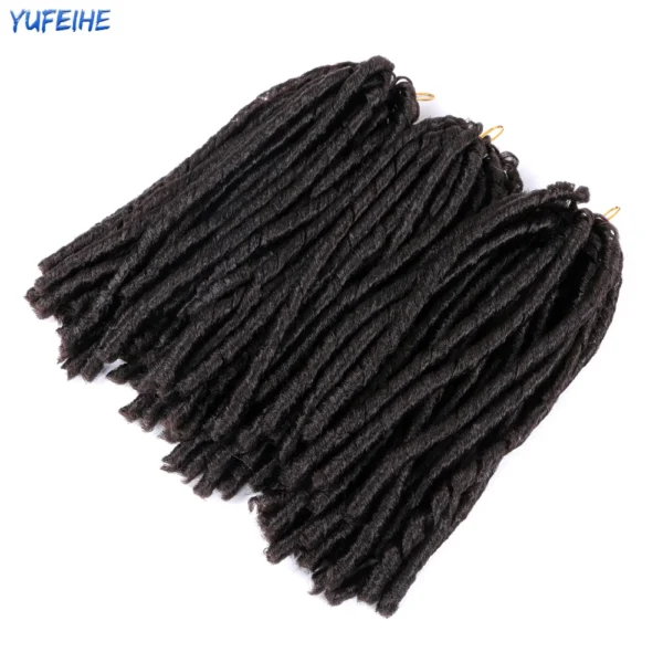 14inch 70g/Pack Faux Locs Synthetic Braiding Hair Extensions Afro Hairstyles Soft Dreadlock Brown Black Bug Crochet Braids